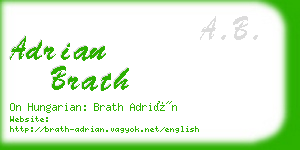 adrian brath business card